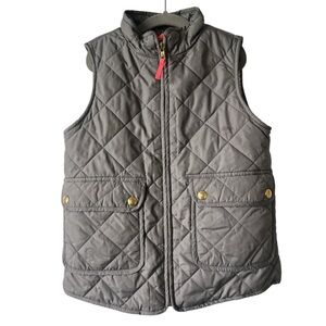 Crewcuts Puffer Vest Grey Size 6-7 with sheepskin lining